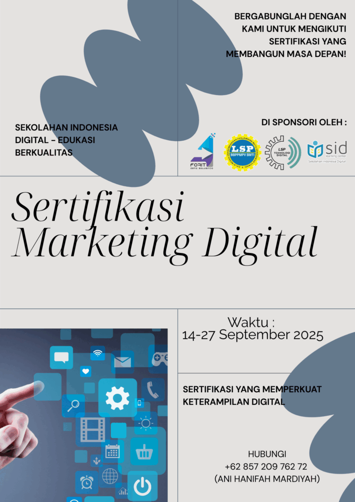 flyer pelatihan sertifikasi ani hanifah